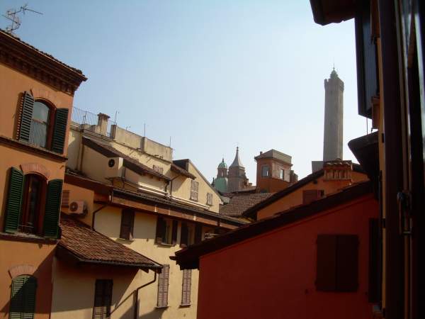 View from the window (Garisenda tower on the right)